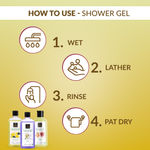 Buy Good Vibes Refresh and Revitalize with Our Trio of Shower Gels: Lemon, Lily, and Ubtan - Purplle
