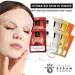 Buy Good Vibes Natural Glow Sheet Mask Pack of 10 (2 each Saffron Glow + Illuminating Pearl + Skin Radiance Gold + Rice Brightenting + Hydrating Papaya) (20g x 10) - Purplle