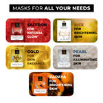 Buy Good Vibes Natural Glow Sheet Mask Pack of 10 (2 each Saffron Glow + Illuminating Pearl + Skin Radiance Gold + Rice Brightenting + Hydrating Papaya) (20g x 10) - Purplle