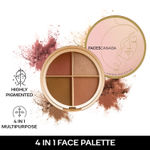 Buy FACES CANADA Second Skin 4 in 1 Face Palette, 14.5g | Blush + Contour + Highlighter | Lightweight & Highly Pigmented | Luxurious Velvet Finish | Silky Smooth Texture | Easy To Blend - Purplle