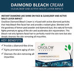 Buy OxyGlow Herbals Diamond Bleach Cream| Deep Cleanses the Skin and Gives Instant Glow| Removes Impurities Deep from Skin 50gm - Purplle