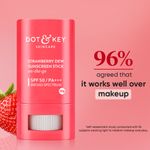 Buy Dot & Key Strawberry Dew Sunscreen Stick with SPF 50 PA+++ On-the-Go | Easy & Mess-Free Reapplication | Blocks UVA+UVB rays | No Chalky Residue, No White Cast | All Skin Type Sunscreen Stick for Men & Women | 20g - Purplle