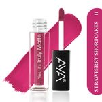 Buy AYA Yes It's Truly Matte Liquid Lipstick, 11 Strawberry Shortcake, 2.5 ml | Long Lasting | Waterproof | Kiss Proof | Enriched with Jojoba Oil, Shea Butter, Almond Oil, Vitamin E, SPF - Purplle