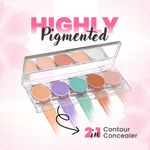 Buy MARS 5 Colour Contour and Concealer Kit with Brush | Creamy Matte Finish & Up to 24-Hours Waterproof Formula | Easy to Blend (16 gm) (Shade-1) - Purplle