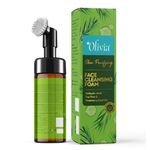 Buy Olivia Skin Purifying Face Cleansing Foam, Built in Brush Face Wash for Deep Cleansing, Massage, exfoliate with Salisylic Acid, Tea Tree, & Rosemarry Leaf Oil (150 ml) - Purplle