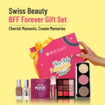 Buy Swiss Beauty BFF Forever Gift Set for Rakhi | Ultimate Eyeshadow |Slay Nail Paint | Plump-Up Wetgloss | On The Move Lip Palette | Cheek-A-Boo 0.4 gm - Purplle