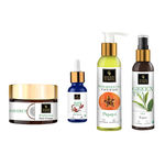 Buy Good Vibes Ultimate Glow Combo Kit (Papaya Face Wash (200ml), Rosehip Serum (10ml), Green Tea Toner (200ml), Coconut Cream (50g) - Purplle