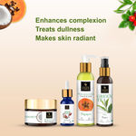Buy Good Vibes Ultimate Glow Combo Kit (Papaya Face Wash (200ml), Rosehip Serum (10ml), Green Tea Toner (200ml), Coconut Cream (50g) - Purplle