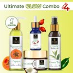 Buy Good Vibes Ultimate Glow Combo Kit (Papaya Face Wash (200ml), Rosehip Serum (10ml), Green Tea Toner (200ml), Coconut Cream (50g) - Purplle