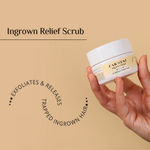Buy Carmesi Ingrown Relief Body Scrub | Releases Trapped Ingrown Hair | Aids in Gentle Exfoliation | No Strawberry Skin | With Natural Passion Fruit Extract, Lactic Acid, & Glycolic Acid | 100 gm - Purplle