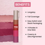 Buy TNW The Natural Wash Lipstack- 02. Jukebox | With Jojoba oil, Vitamin E & Shea butter | Ultra Pigmented | Transferproof | 6.4 gm - Purplle