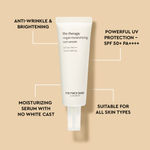 Buy The Face Shop The Therapy Vegan Serum Sunscreen SPF 50+ PA++++ with Niacinamide, UVA/B Protection 50 ml - Purplle