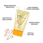 Buy The Face Shop Power Long-Lasting SPF 50+ Pa+++ Tinted Sunscreen, Evens Skin Tone & Water Resistant 50ml - Purplle