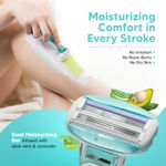 Buy LetsShave Evior 6 Body Razor Trial Kit for Sensitive Skin - Twin Three Blade Design Razor + Women Whipped shave cream Combo of 3 - Purplle