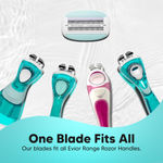 Buy LetsShave Evior 6 Body Razor Trial Kit for Sensitive Skin - Twin Three Blade Design Razor + Women Whipped shave cream Combo of 3 - Purplle