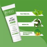 Buy PORES Be Pure Anti Acne Gel Face Wash With Salicylic Acid, Tea Tree & Neam | Skin Purifying | Oil Control Face Wash For Oily to Acne Prone Skin - 100 mL - Purplle