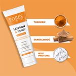 Buy PORES Be Pure Saffron Glow Bright Face Wash With Honey | Skin Hydrating Face Wash For Dry To Normal Skin | No Paraben & Sulphate - 100 G - Purplle