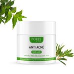 Buy Pores Be Pure Anti Acne Neem & Tea Tree Clay Face Mask With Salicylic Acid for Oil Control & Refining Acne Prone Skin - No Parabens, Sulphate - 100 gm - Purplle