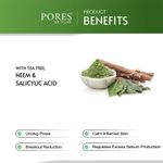 Buy Pores Be Pure Anti Acne Neem & Tea Tree Clay Face Mask With Salicylic Acid for Oil Control & Refining Acne Prone Skin - No Parabens, Sulphate - 100 gm - Purplle