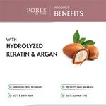 Buy PORES BE PURE Hair Serum with Argan Oil, Keratin & Almond Oil for Dry, Frizzy & Tangle Free Hairs | Soft, Smooth & Shiny Hair | Suitable for All Hair Types - 100 Ml - Purplle