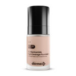 Buy The Derma co. 2% Niacinamide High Coverage Foundation With 1% Hyaluronic Acid & SPF 40 PA+++ for 12 Hour Long Stay & Oil Control - 01 Ivory - 30 ml - Purplle