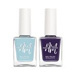 Buy Nails&More Enhance Your Style with Long Lasting in Puple Magic - Light Blue Pack of 2 - Purplle