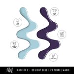 Buy Nails&More Enhance Your Style with Long Lasting in Puple Magic - Light Blue Pack of 2 - Purplle