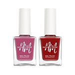 Buy NAILS & MORE: Enhance Your Style with Long Lasting in Bright Pink - Rough Red Pack of 2 - Purplle