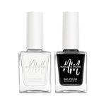 Buy NAILS & MORE: Enhance Your Style with Long Lasting in Pure White - Black Pack of 2 - Purplle