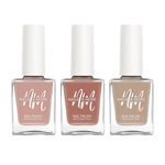 Buy NAILS & MORE: Enhance Your Style with Long Lasting in Creamy Beige - Aubum - Malt Cream Set of 3 - Purplle