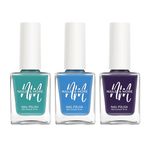 Buy NAILS & MORE: Enhance Your Style with Long Lasting in Turquoise Green - Blue Ocean - Purple Magic Set of 3 - Purplle