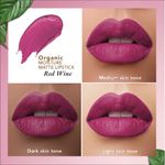 Buy Organic Harvest Moisture Matte Lipstick - Red Wine, 4 gm - Purplle