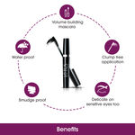 Buy Lotus Herbals Black Maxlash Volumnising Botanical Waterproof Mascara Black | Smudge Proof | Vitamin E | 4 gm - Purplle