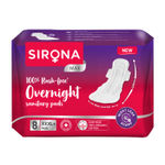Buy Sirona Max Overnight Sanitary Pads, 100% Rash Free | 8 Thick XXXL+ Pad for Women | Upto 0% Leaks | Suitable for Heavy Flow | GOTS Certified Organic Cotton Sanitary Pad - Purplle