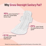 Buy Sirona Max Overnight Sanitary Pads, 100% Rash Free | 8 Thick XXXL+ Pad for Women | Upto 0% Leaks | Suitable for Heavy Flow | GOTS Certified Organic Cotton Sanitary Pad - Purplle