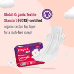 Buy Sirona Max Overnight Sanitary Pads, 100% Rash Free | 8 Thick XXXL+ Pad for Women | Upto 0% Leaks | Suitable for Heavy Flow | GOTS Certified Organic Cotton Sanitary Pad - Purplle