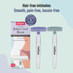 Buy Sirona Reusable Bikini Hair Removal Razor for Women | Japanese precision shave | Nano-blade technology | Chromium & PTFE-coated | No cuts | No irritation | Safe & Hygienic(Pack of 2) - Purplle