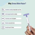 Buy Sirona Reusable Bikini Hair Removal Razor for Women | Japanese precision shave | Nano-blade technology | Chromium & PTFE-coated | No cuts | No irritation | Safe & Hygienic(Pack of 2) - Purplle