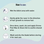 Buy Sirona Reusable Bikini Hair Removal Razor for Women | Japanese precision shave | Nano-blade technology | Chromium & PTFE-coated | No cuts | No irritation | Safe & Hygienic(Pack of 2) - Purplle