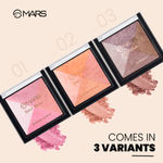 Buy MARS Baked Blusher and Highlighter | Radiant,Glowy & Long lasting Blusher & Highlighter Pallete for Face Makeup (6 gm) (SHADE-01) - Purplle
