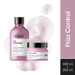 Buy L'Oreal Professionnel Serie Expert Liss Unlimited Shampoo + Liss Unlimited Mask|With Pro-Keratin Complex (250 ml +250 gm) - Purplle