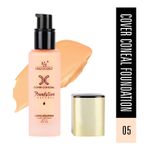 Buy Half N Half Cover Concealer Foundation Natural Longwearing Overtime Base SPF 15, Beige (35 gm) - Purplle