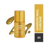 Buy Mattlook Shine Like Mirror Nail Chrome, Golden-A (12ml) - Purplle