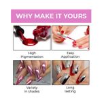 Buy Matt look Shine Like Mirror Nail Chrome, B - Magenta (12ml) - Purplle