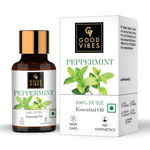 Buy Good Vibes Peppermint 100% Pure Essential Oil | Anti-Fungal, Hair Growth, Cures Skin | 100% Vegetarian, No Synthetics, No Animal Testing (10 ml) - Purplle