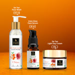 Buy Good Vibes De- tan Ubtan CSM Glow Combo (Set of 3) (Facewash + Serum + Moisturizer) - Purplle