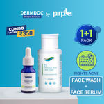 Buy DERMDOC Combo Kit Acne Free Combo | salicylic acid serum | salicylic acid face wash mini | face wash for oily skin | pimples | acne | clogged pores | blackheads & whiteheads | super saver pack - Purplle