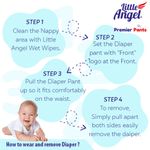 Buy Little Angel Premier Pants Baby Diapers, Extra Large (XL) Size, 80 Count, Combo Pack of 4, 20 Count/pack with Wetness Indicator, 12-15 Kg - Purplle