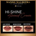 Buy Manish Malhotra Beauty By MyGlamm Hi-Shine Lipstick-Almond Creme-4gm - Purplle
