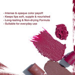 Buy Juicy Chemistry Lipstick, Soft Matte Finish, Intensely pigmented & long-lasting, Enriched with Rosehip & Green Tea - Certified Organic (3.5 gm) Feather Reed LS07 - Purplle